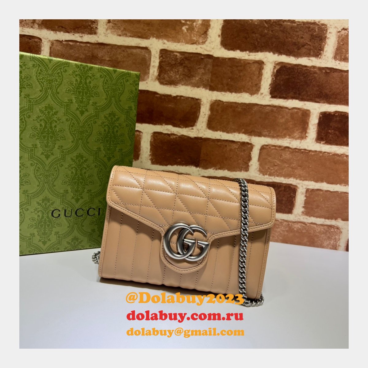 Wholesale Gucci UK 474575 GG Marmont matelassé mini bag