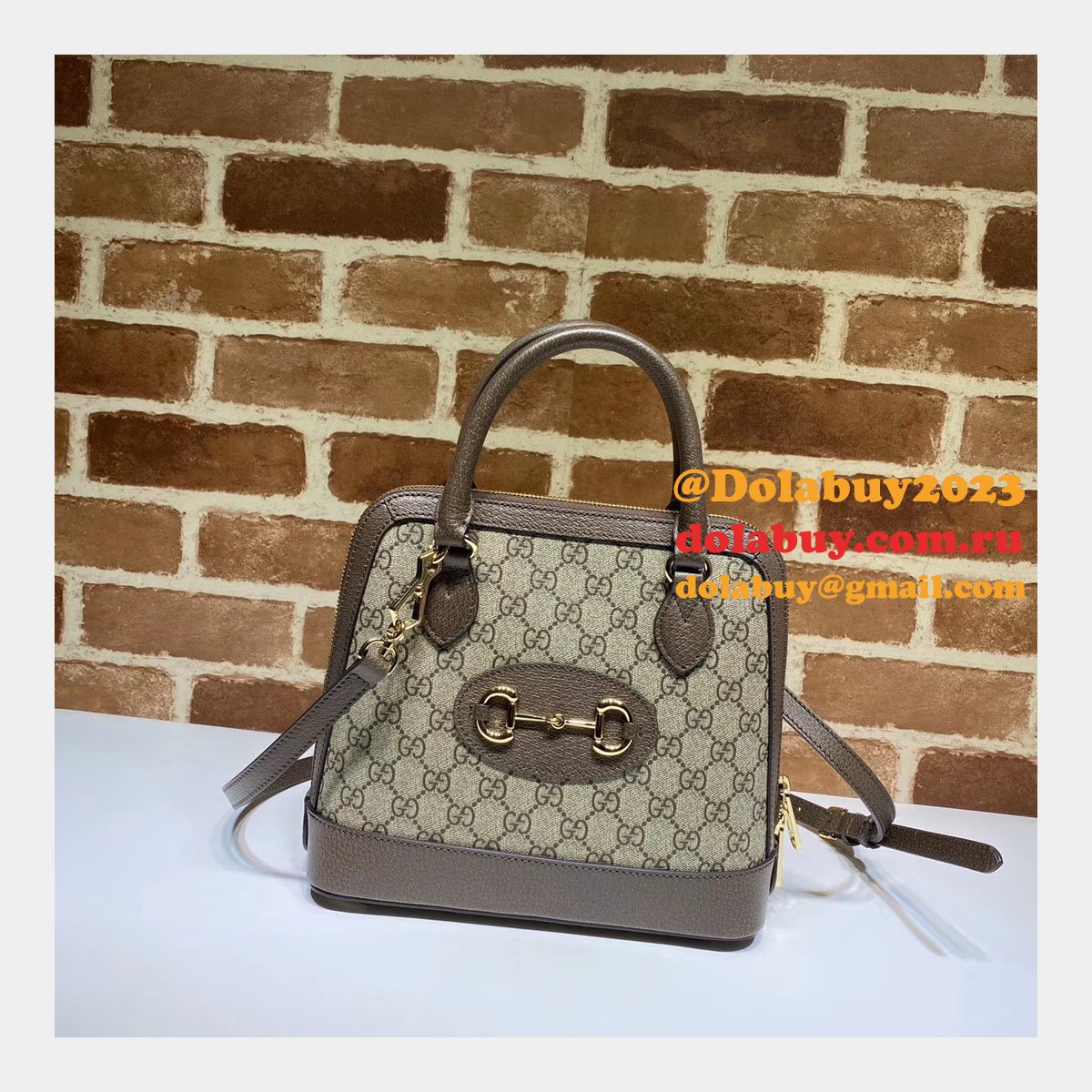 Designer Gucci Replica 1955 Horsebit small top handle 621220 bag