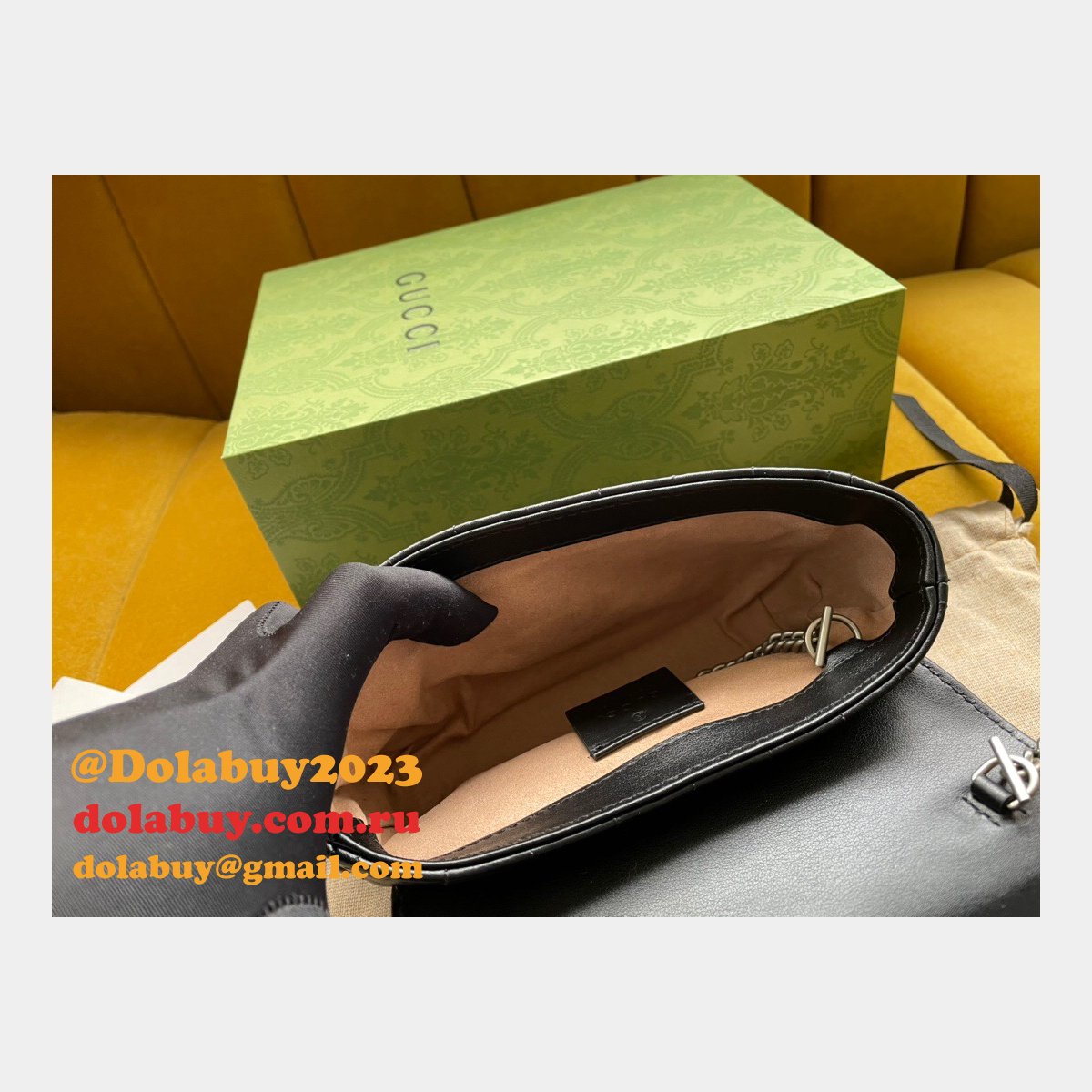 Top Quality Gucci GG 476433 Marmont matelassé leather super mini bag