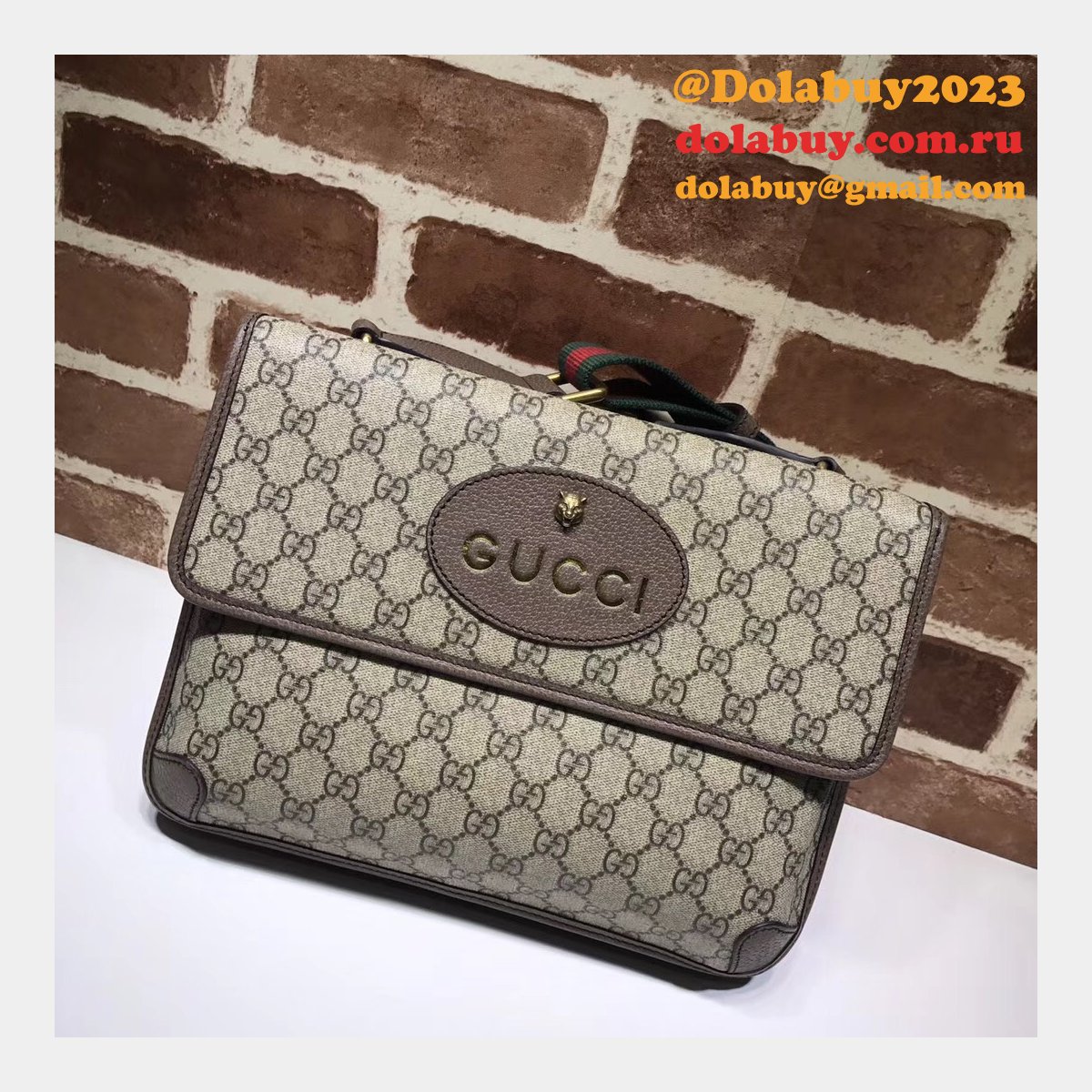 Gucci Best Top Quality GG Supreme messenger 495654 Bag