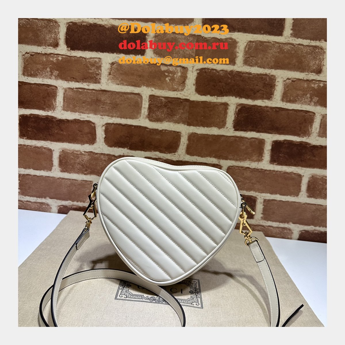 Top Quality GG MARMONT 751628 Heart matelasse BAG
