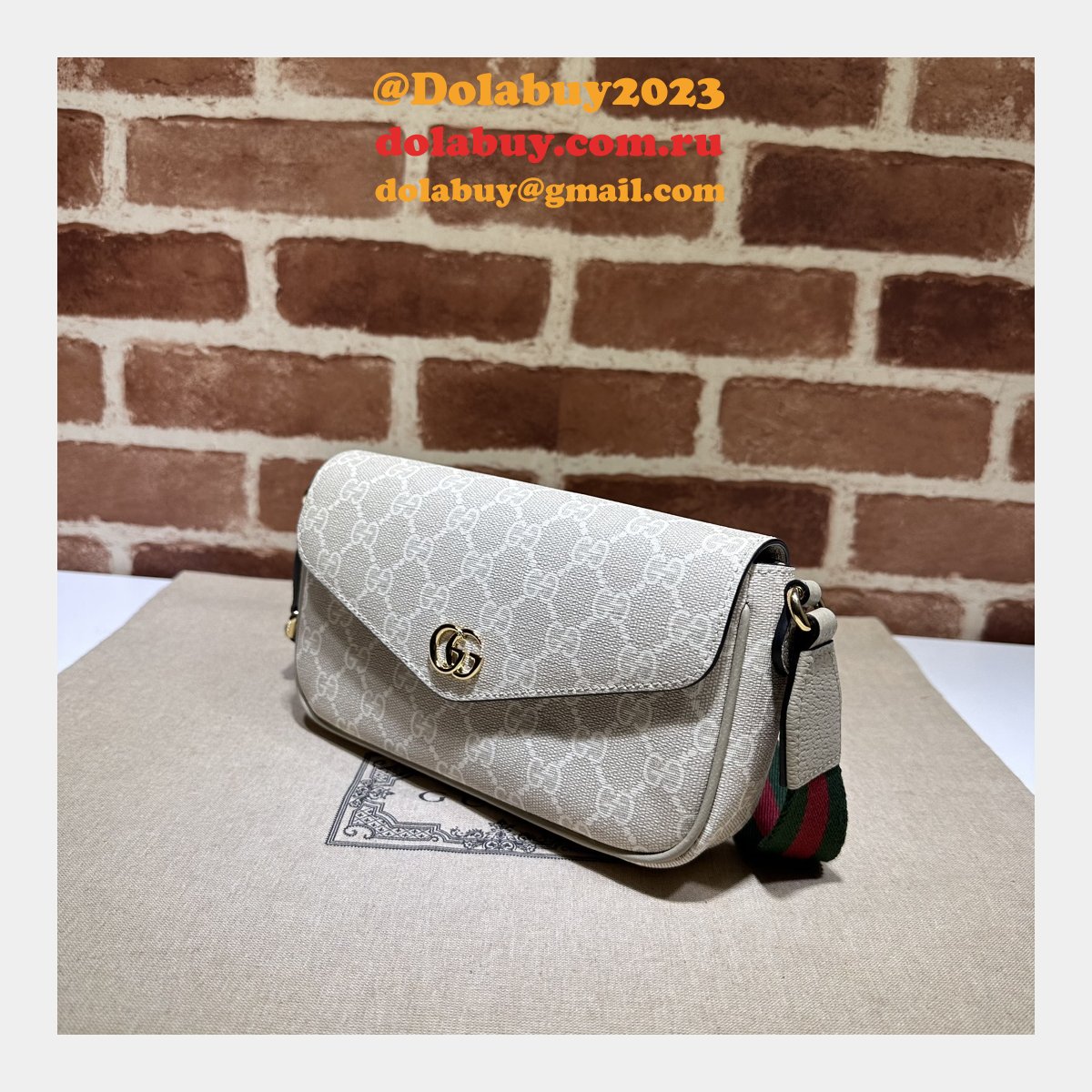 1:1 Mirror Ophidia Crossbody Replica Gucci Beige 764961 Bag