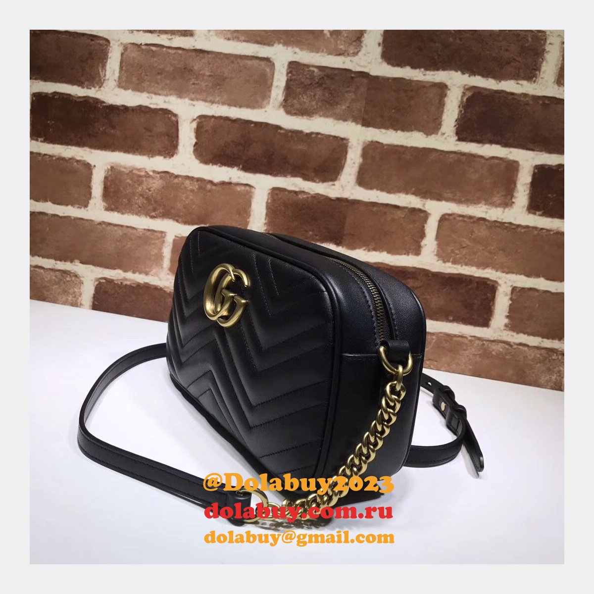 Luxury Gucci Fake 447632 Gg Marmont Crossbody Bags for Women