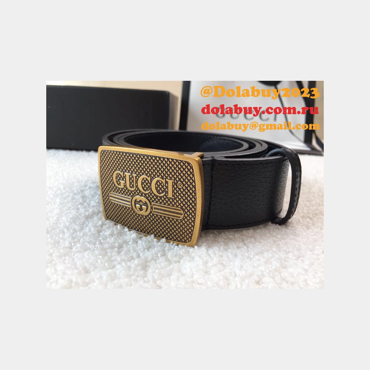 Knockoff Gucci Leather Belt 38mm Black Replica