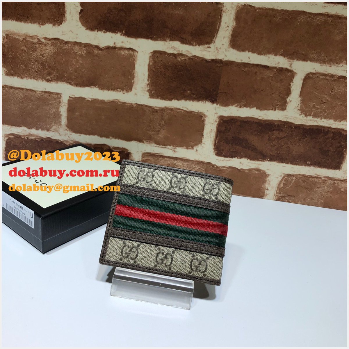 Gucci Replica Bags GG Supreme Ophidia Wallet 597606 Online
