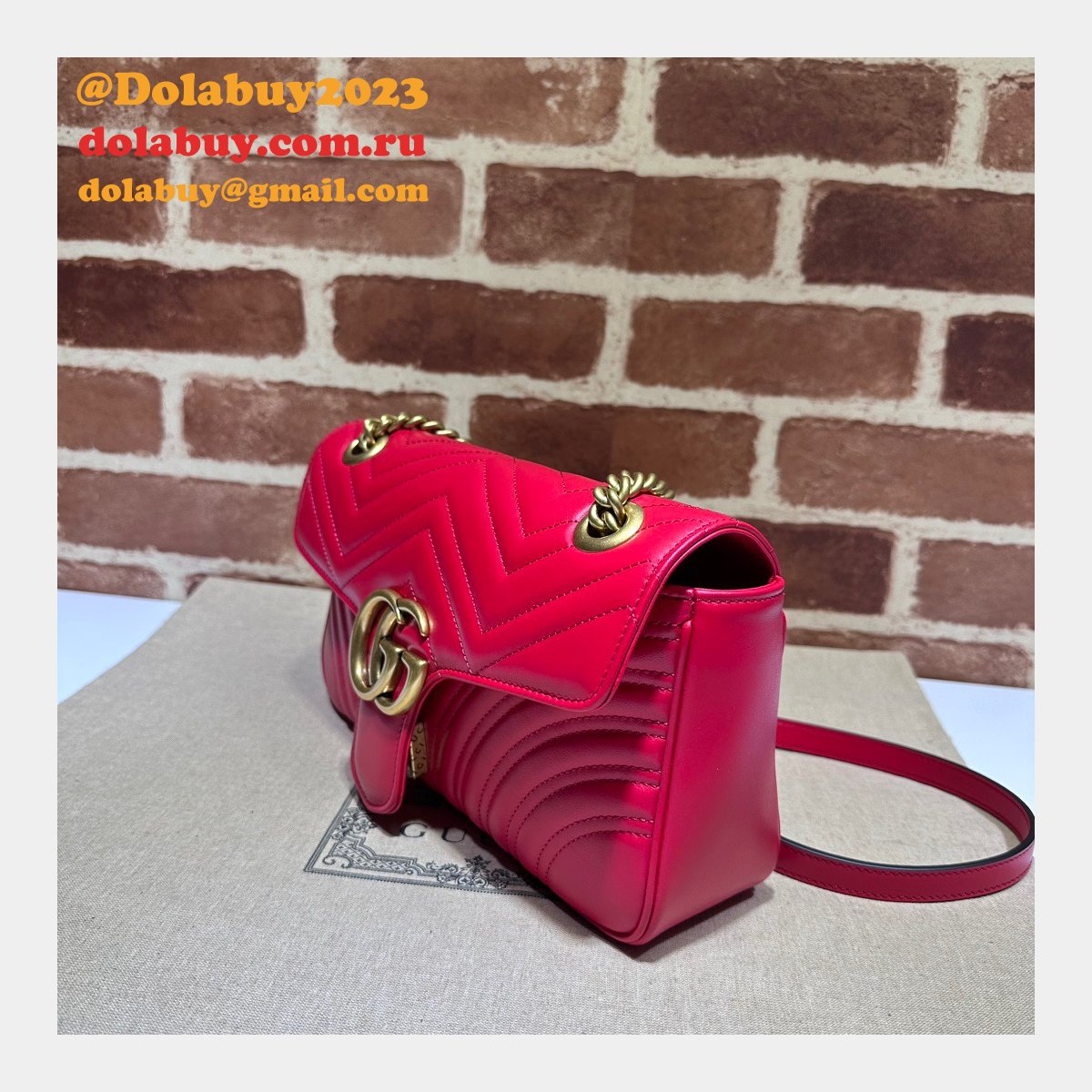 Gucci GG Marmont 1:1 Mirror Shoulder 443497 High Quality Bag