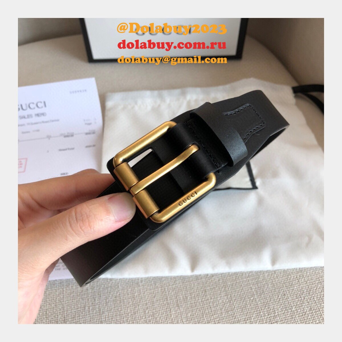 UK Gucci 30mm Replica Belt Black