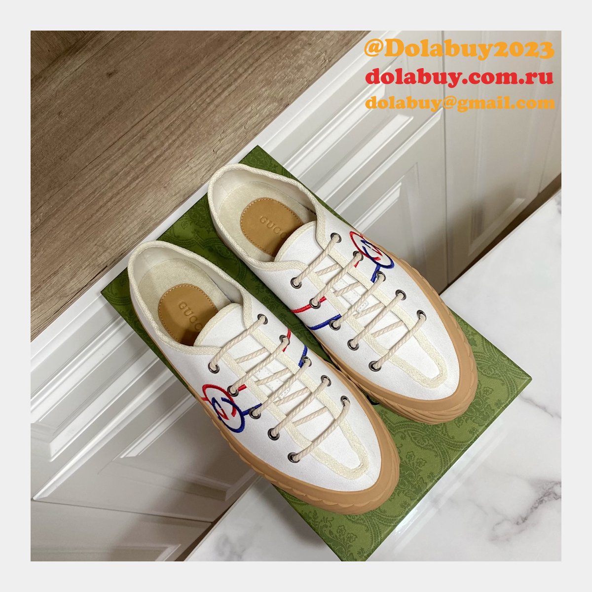 Gucci Shoes Replica Double G Canvas 1:1 Mirror High-Quality