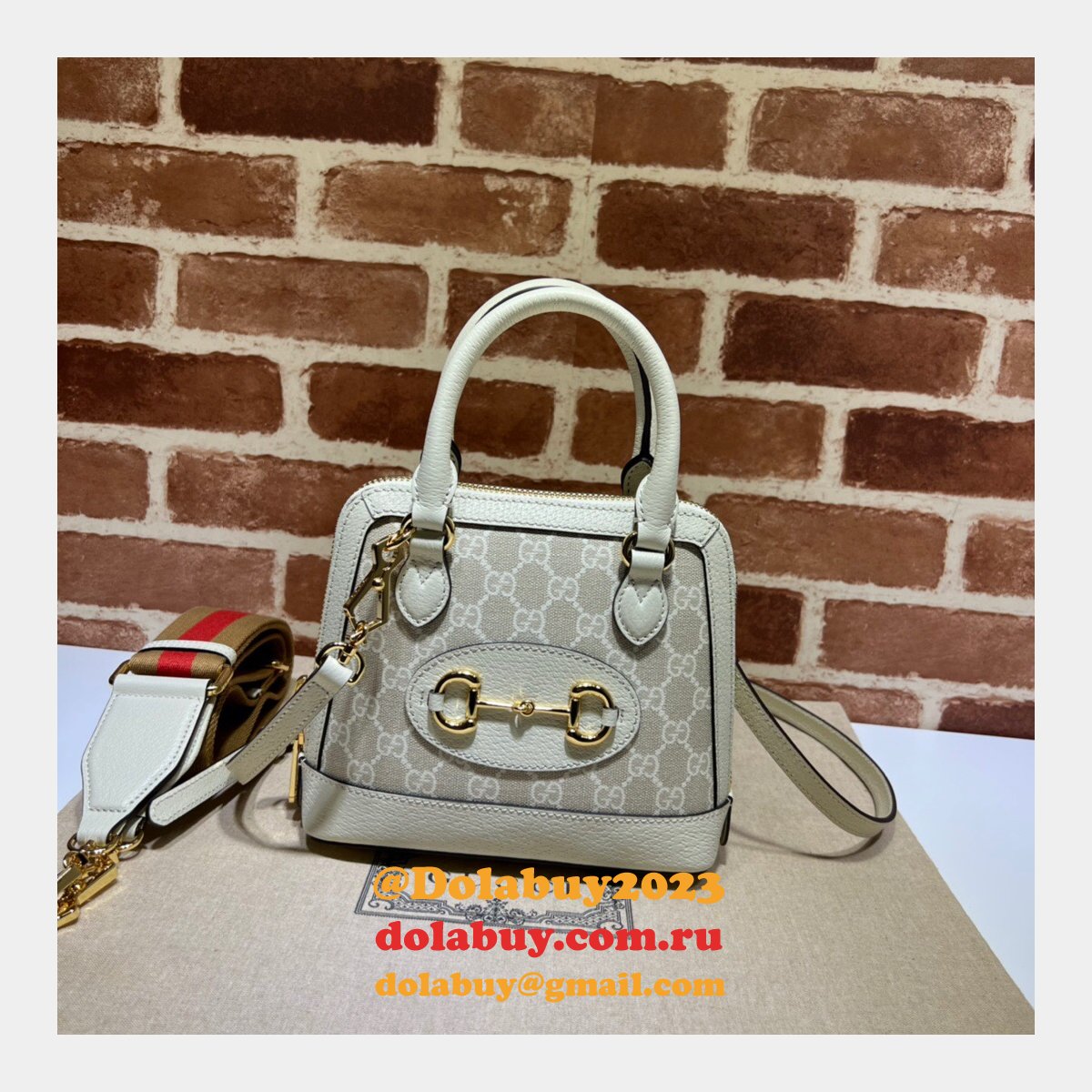 Gucci Fake Luxury Goods 677212 Horsebit Top Handle Bag