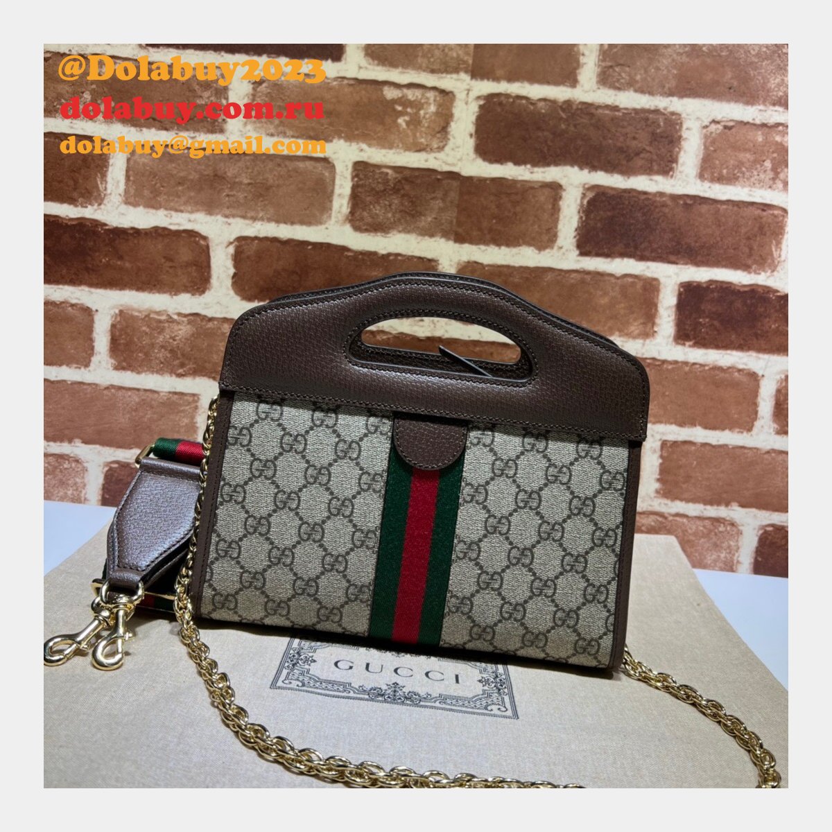 Gucci 1:1 replica 693724 Ophidia small tote with Web Top Handle Bag