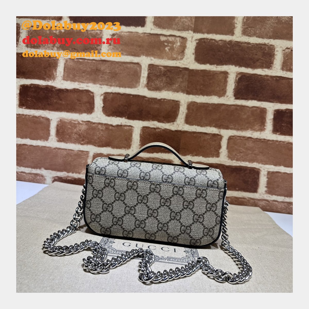 Petite GG Chain 1:1 Mirror 760194 Replicas Gucci Handbags