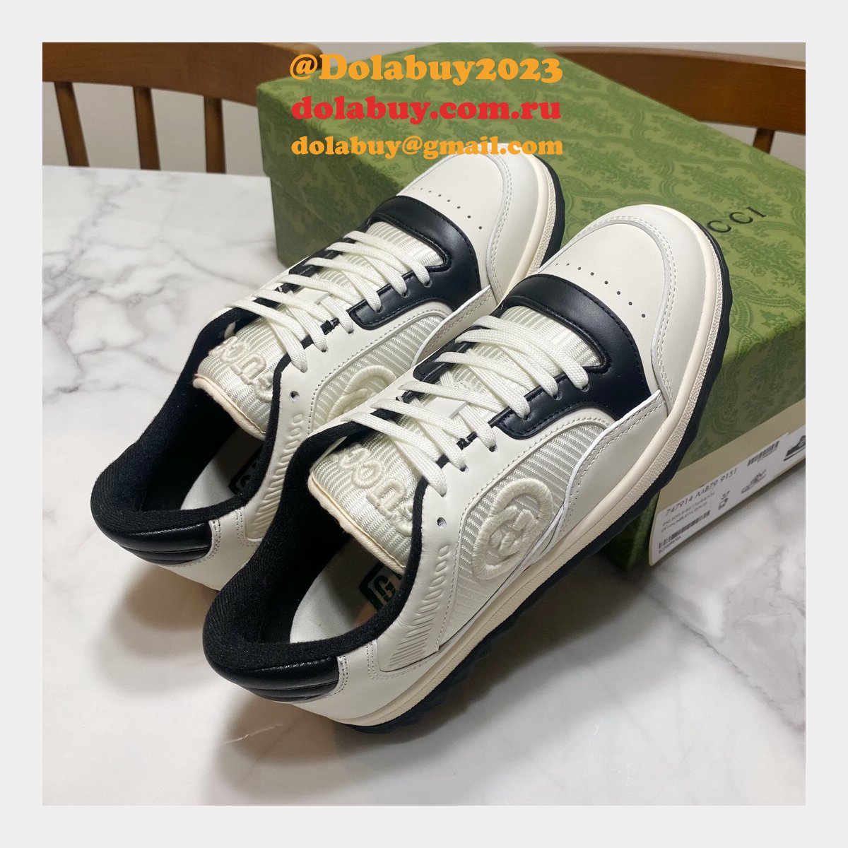 Gucci Replica Inspired Mac80 Leather Low-top Sneakers 1:1 Mirror Shoes