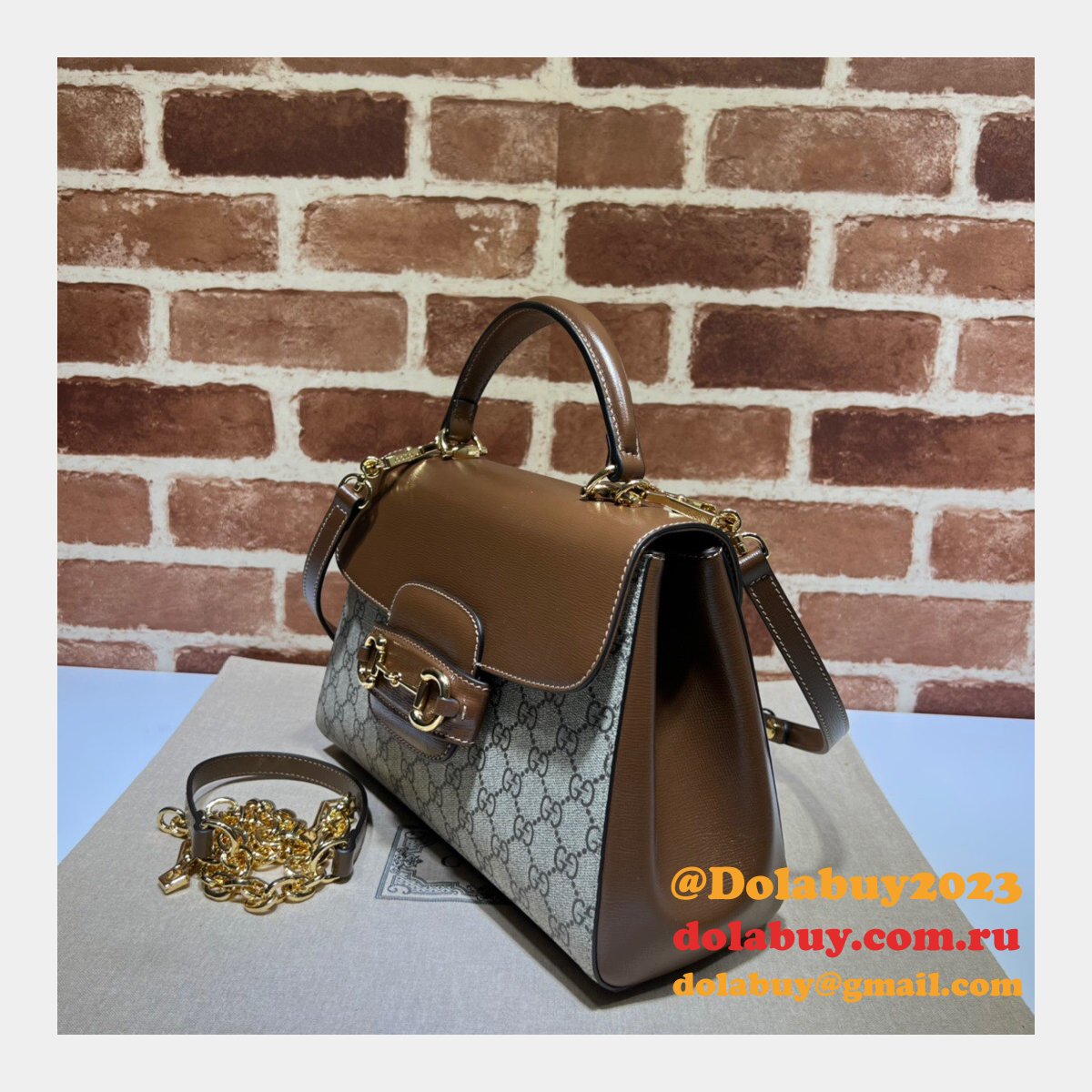 Replicas Gucci High-end Horsebit 1955 Top Handle 702049 Bags