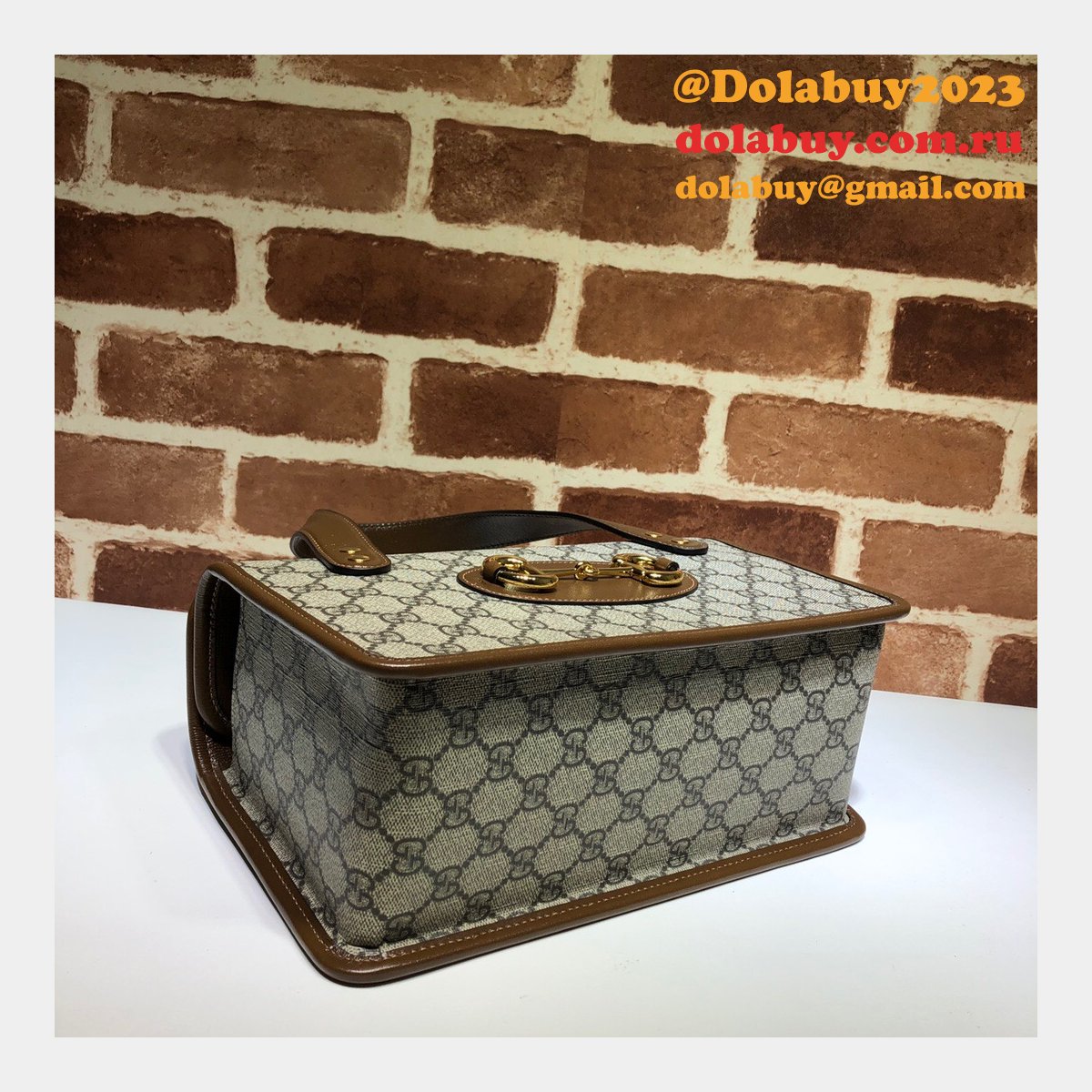 High Quality Replica Gucci 627323 Horsebit 1955 Small Top Handle Bag