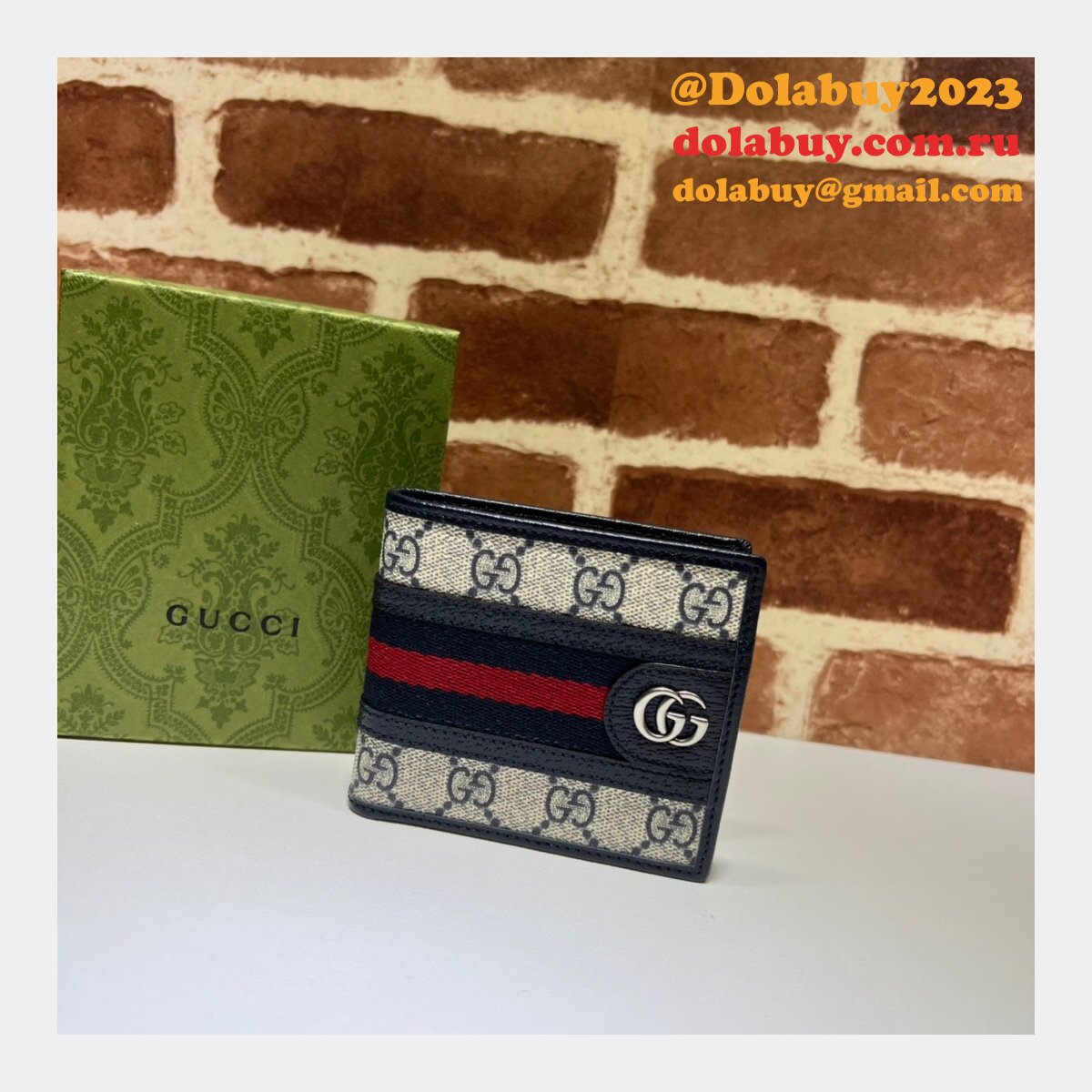 Gucci Replica Bags GG Supreme Ophidia Wallet 597606 Online