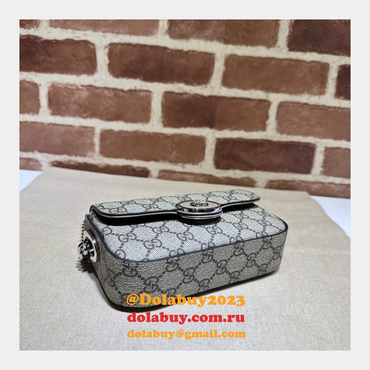 Petite GG Chain 1:1 Mirror 760194 Replicas Gucci Handbags
