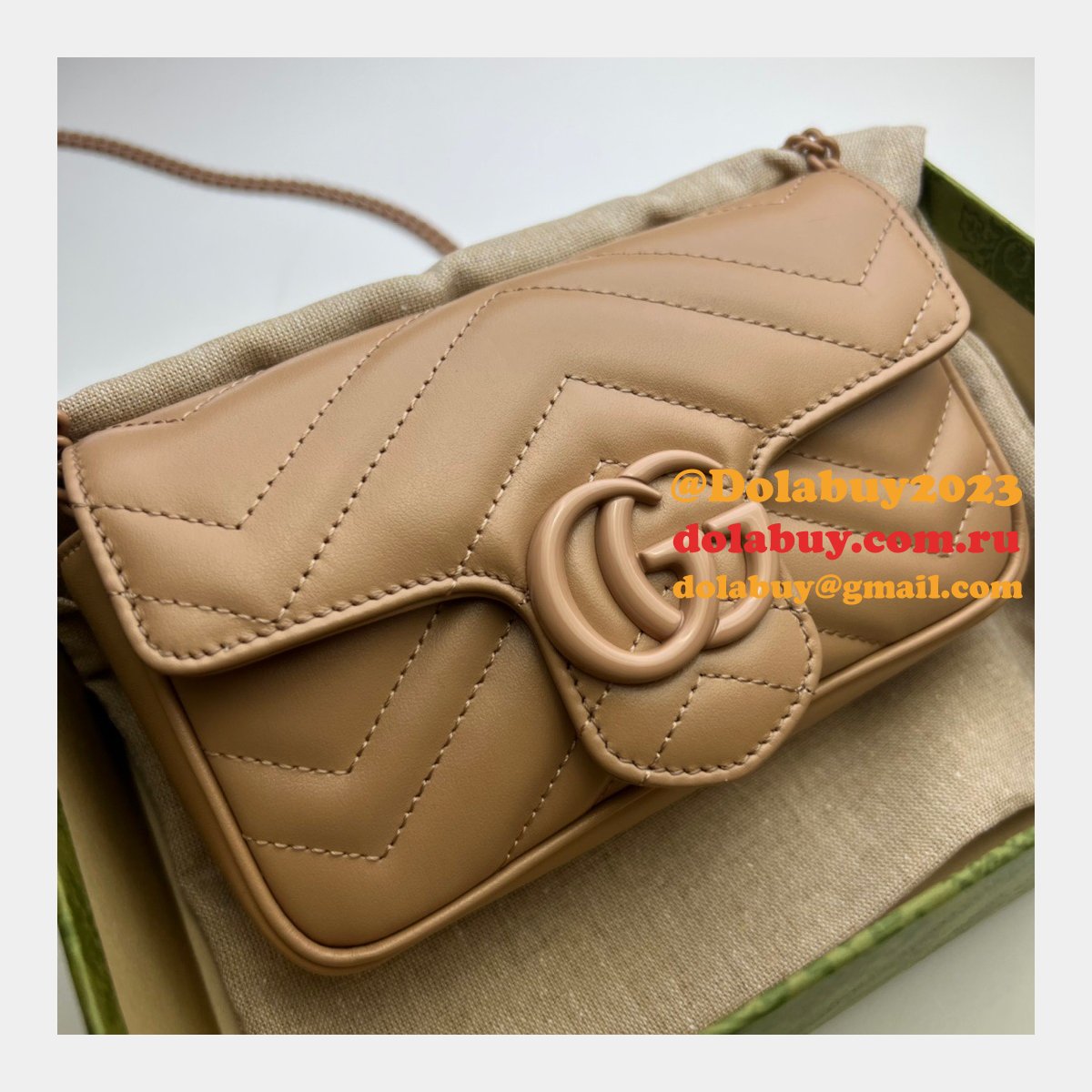 Gucci Top Quality GG Marmont Matelasse super 476433 Fake bag