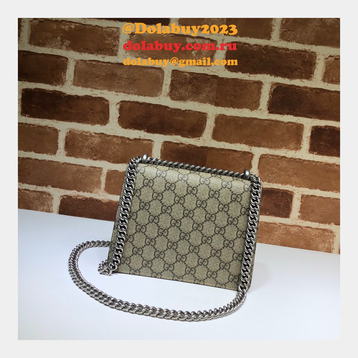 Gucci Replica Dionysus GG Supreme mini 421970 Red Fake bag