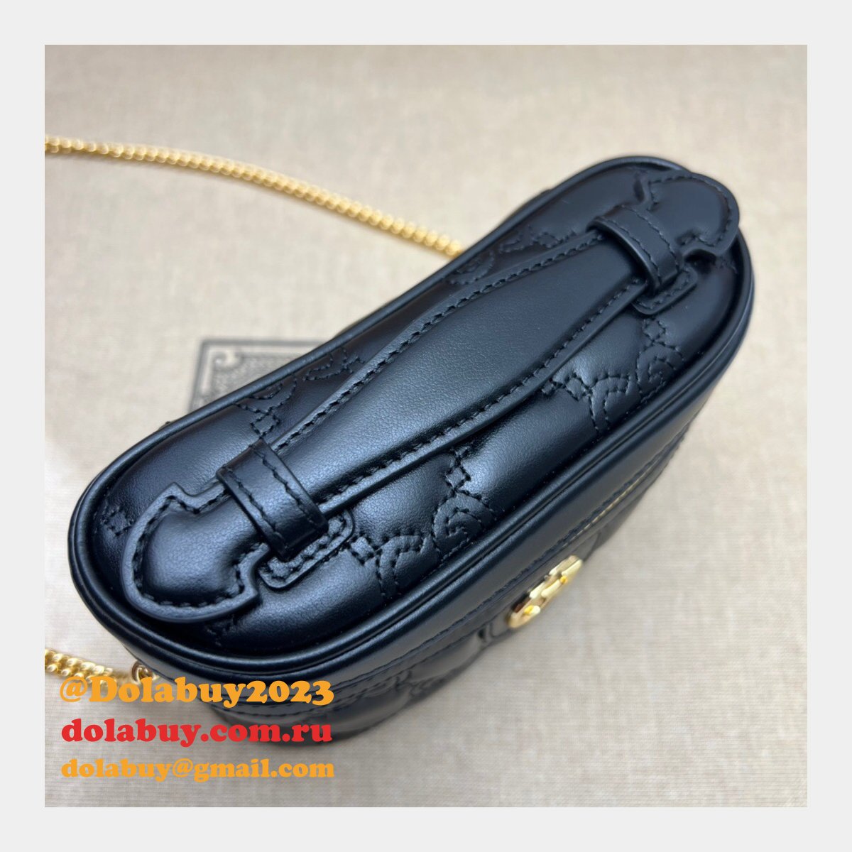 Best Gucci 723770 AAA Fake GG Matelassé Top Handle Bag