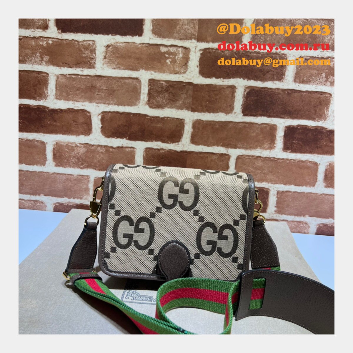 Gucci High Quality Replica Jumbo GG Canvas Shoulder 699438 Bag
