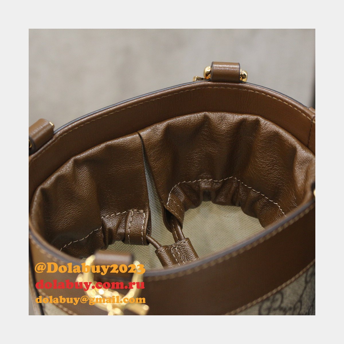 Gucci 637115 Replicas Horsebit 1955 small bucket bag