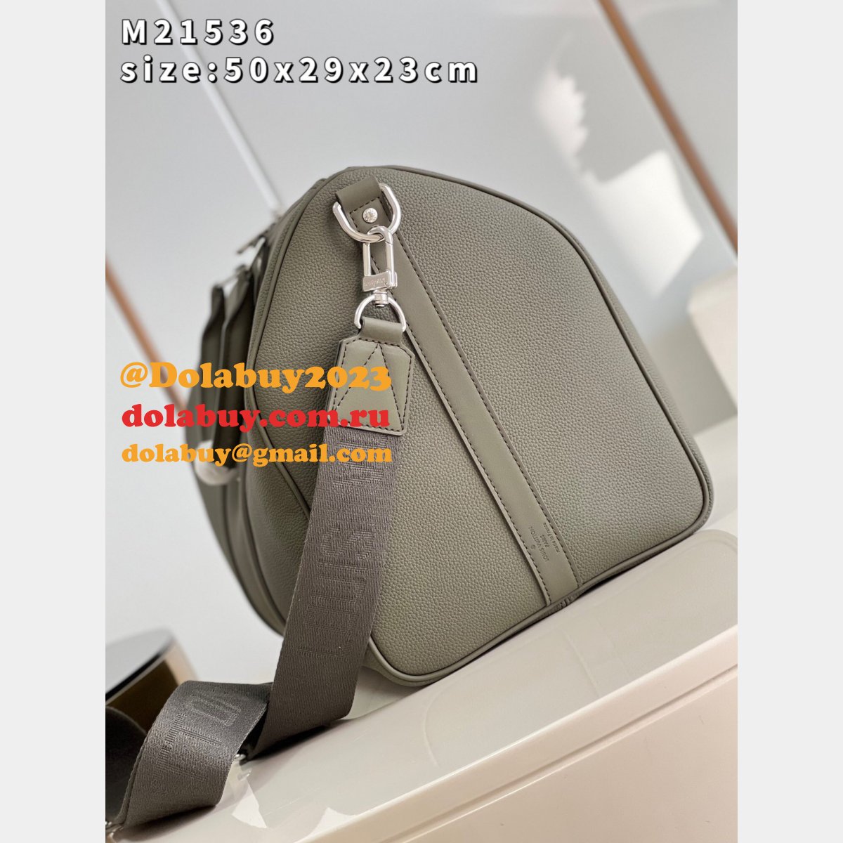 Louis Vuitton''s Fashion Keepall Bandoulière 50 LVS Aerogram Men M21536 Travel