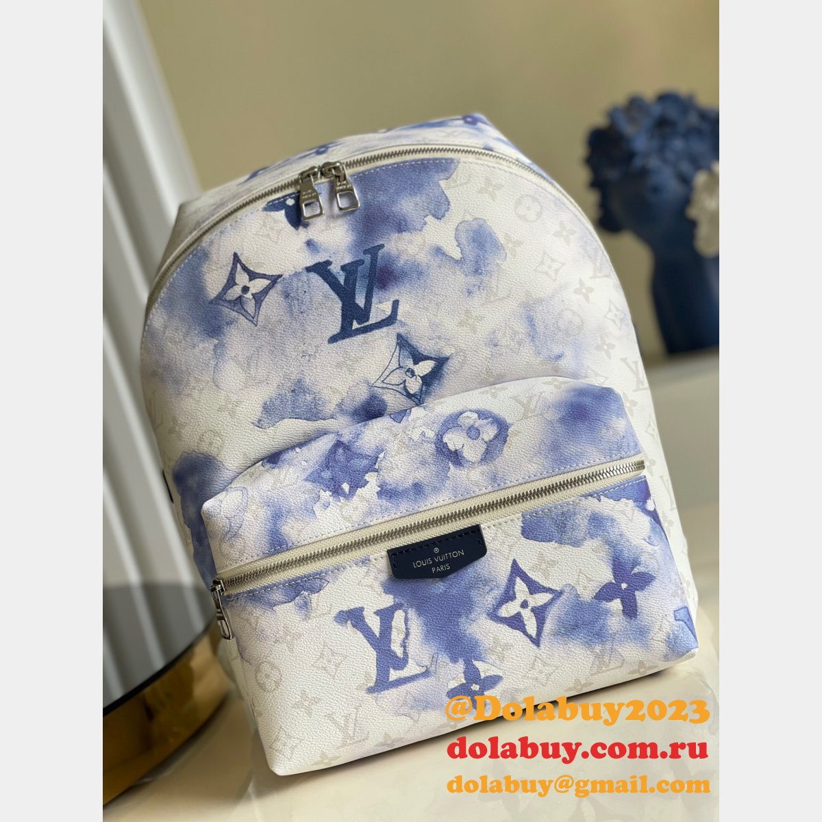 Louis Vuitton Blue Top Quality M45760 Discovery Backpack Monogram Other Bags