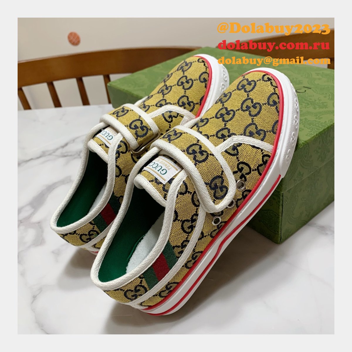Gucci High Quality Replica GU7 1977 Canvas Perfect Shoes