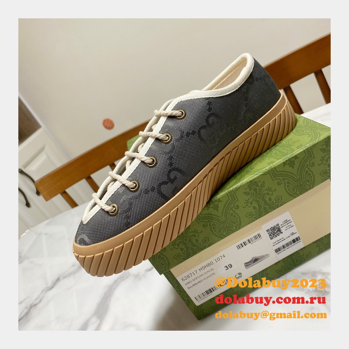 Gucci Shoes Replica Double G Canvas 1:1 Mirror High-Quality