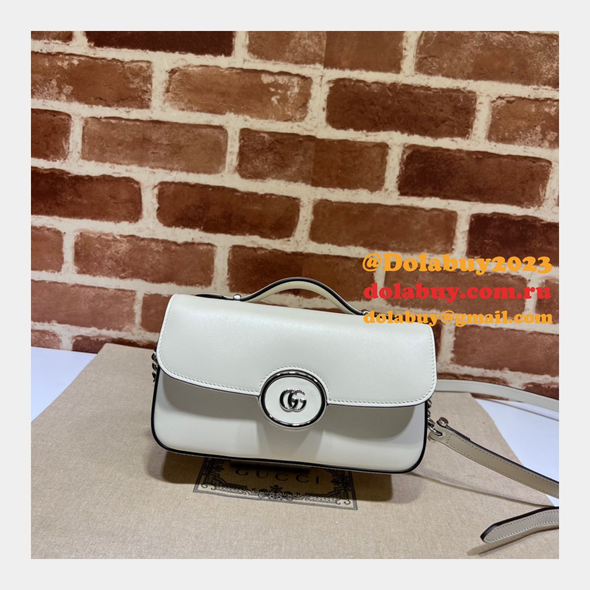 Petite GG Gucci 1:1 Mirror Shoulder 739722 Crossbody Fake Bag