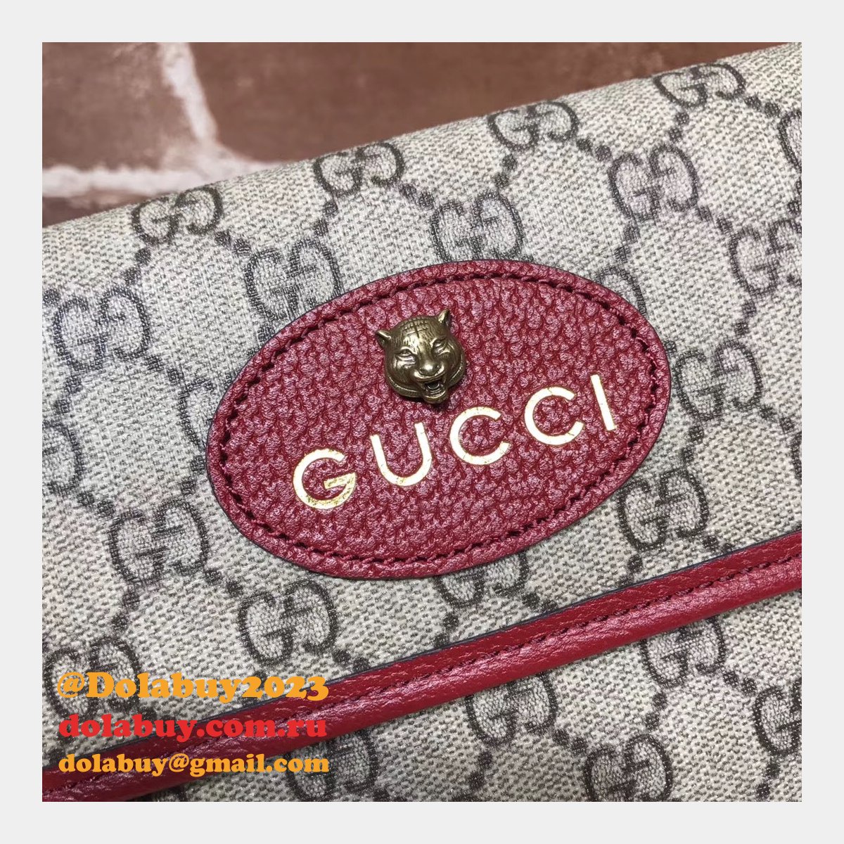 Designer Gucci Neo Vintage GG Supreme belt Replica 493930 bag