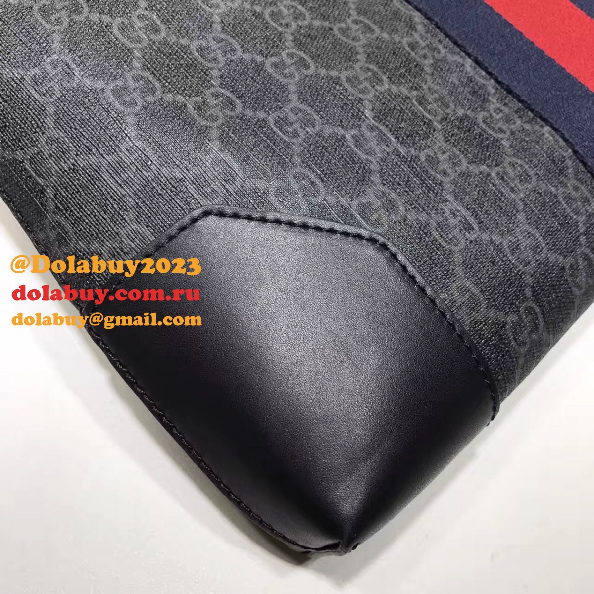 7 Star Gucci Fake 474139 GG Supreme Wide Messenger