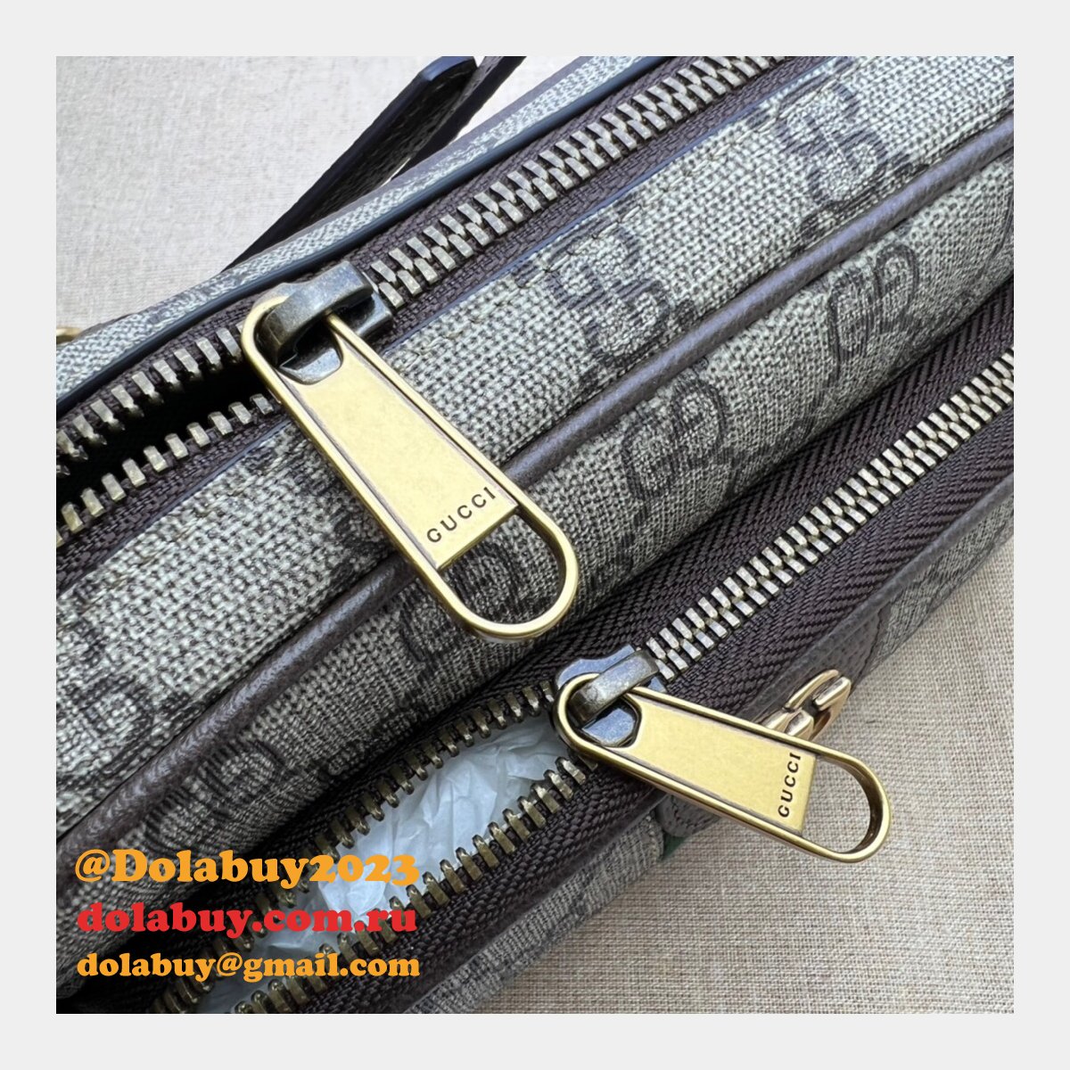 Brown/Blue Gucci Replica Ophidia GG 722557 Bag