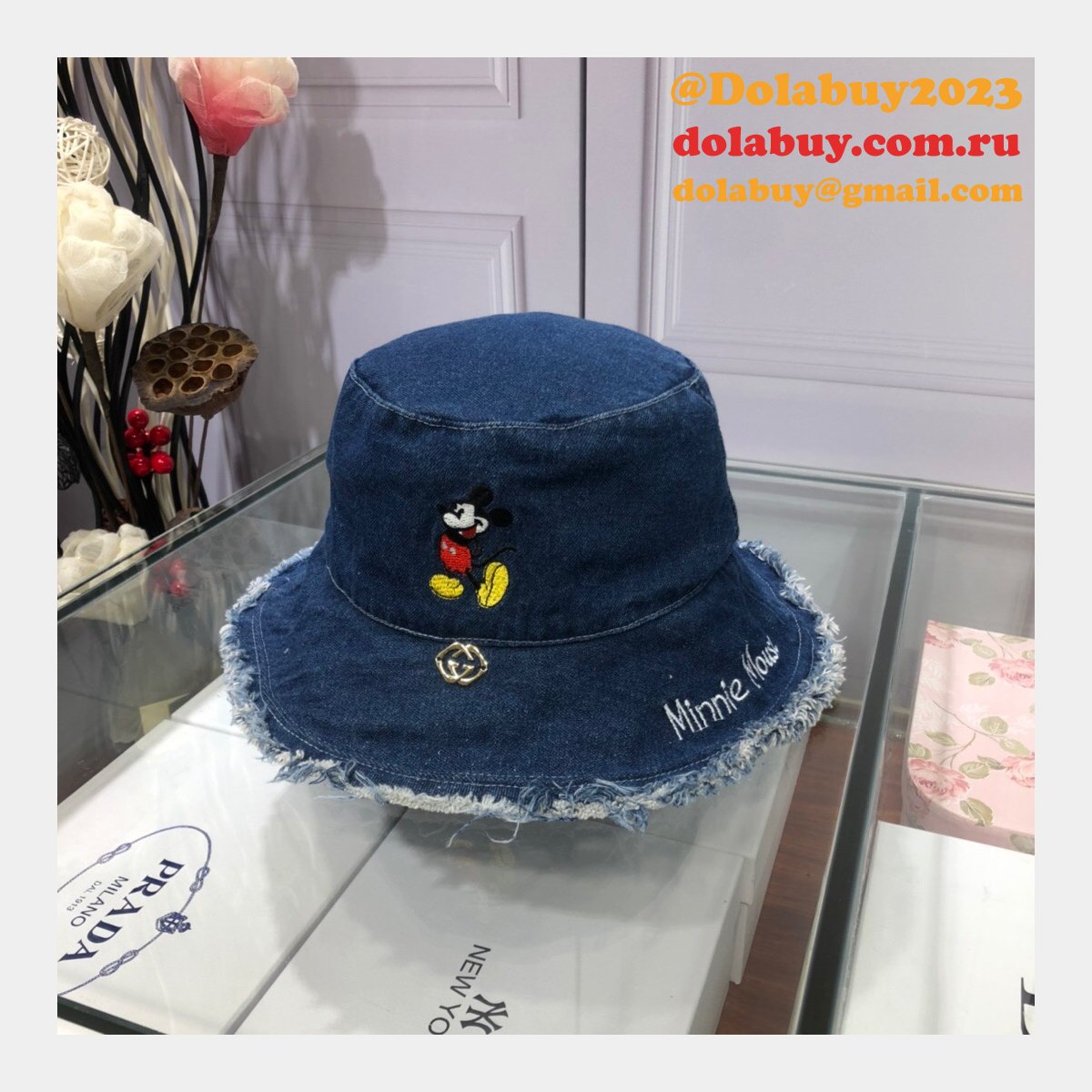 Designer Gucci Mickey fisherman High Quality hat