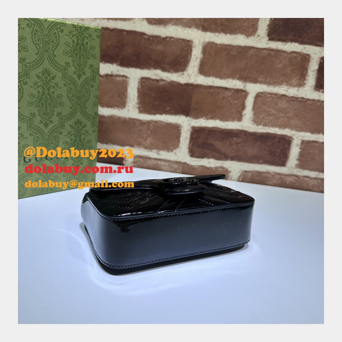 High Quality GG Marmont Super Replica Gucci 476433 Black Bag