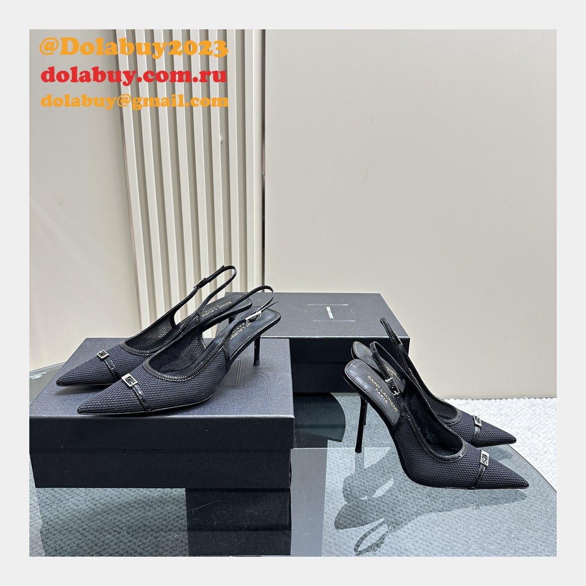 Wholesale Replica SAINT LAURENT Mirror SHOES