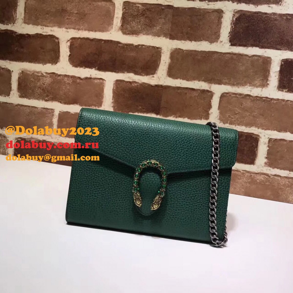 Cheap Gucci Dionysus Leather Mini Chain Bag 401231 Black