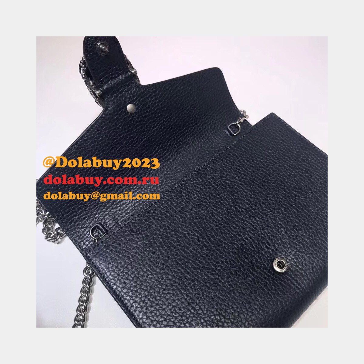 Cheap Gucci Dionysus Leather Mini Chain Bag 401231 Black