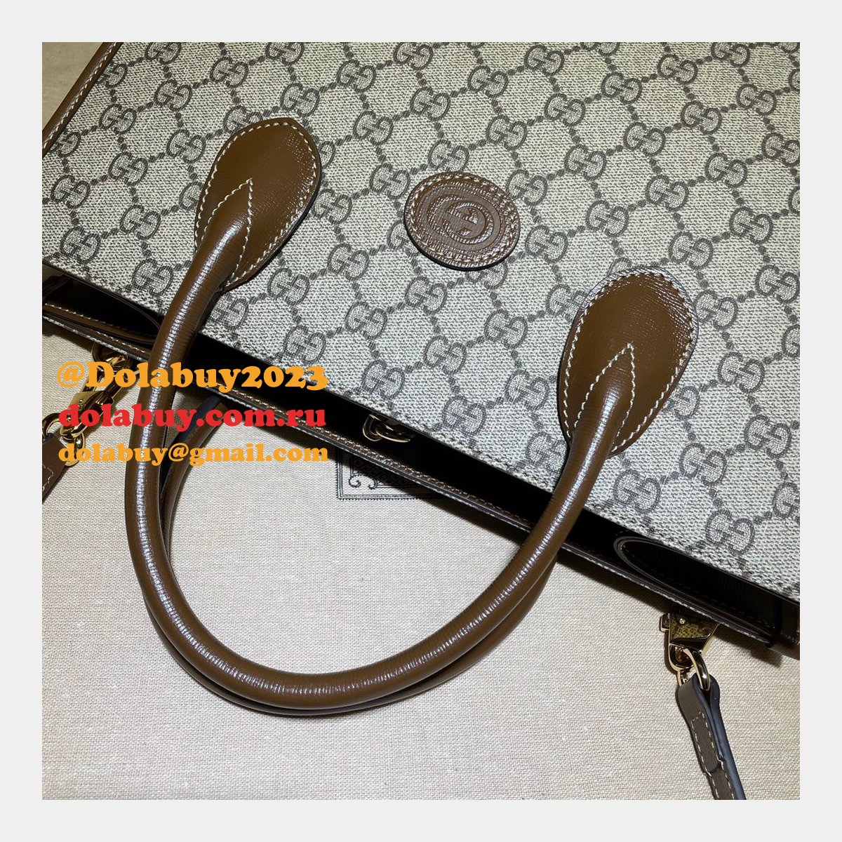 Replica Gucci Beige GG small tote 659983 bag