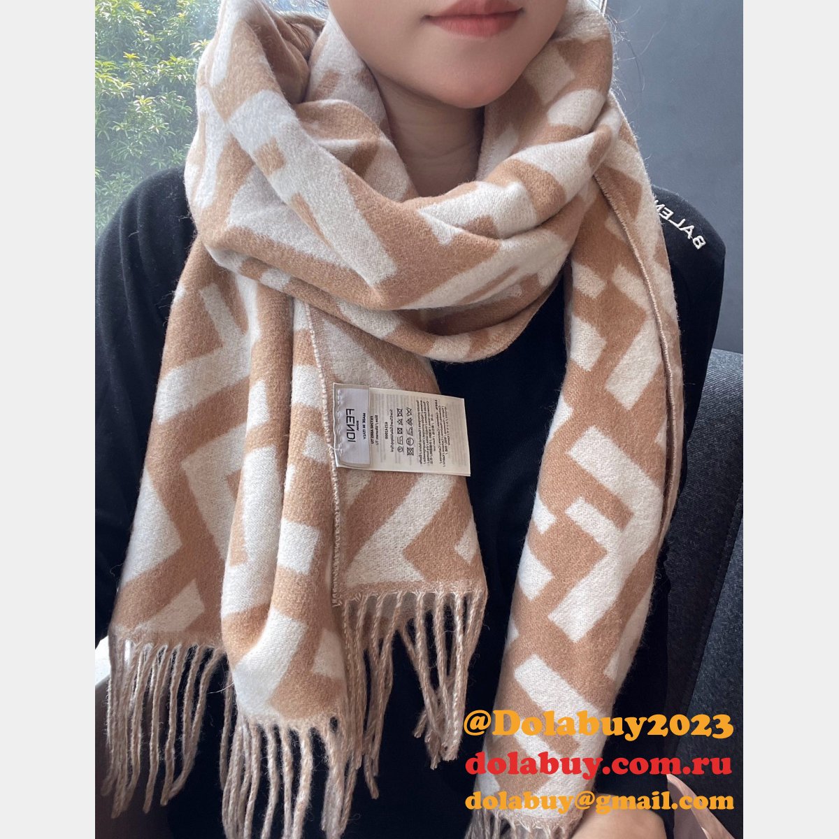 Designer Knockoff Fendi Cashmere Scarf