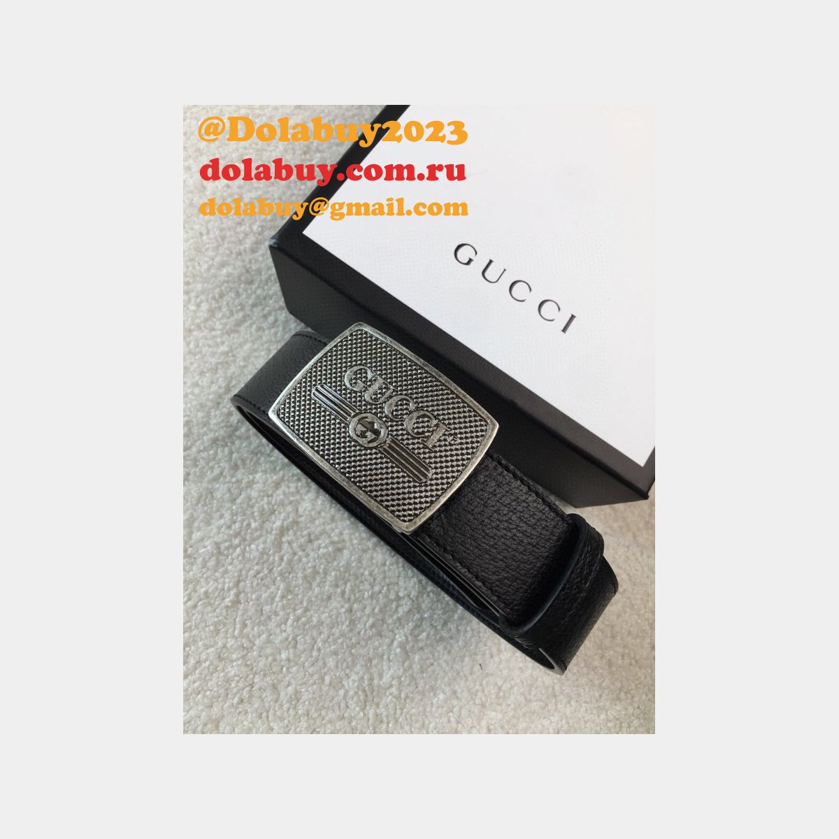 Knockoff Gucci Leather Belt 38mm Black Replica