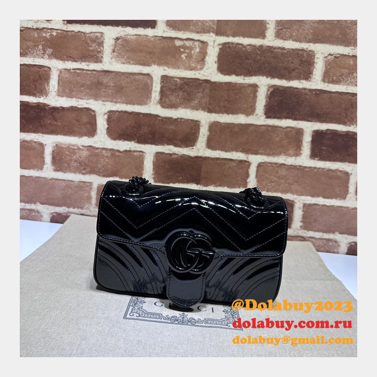 Top-Quality Gucci 446744 GG Marmont Matelassé Fake 446744 Shoulder Bag