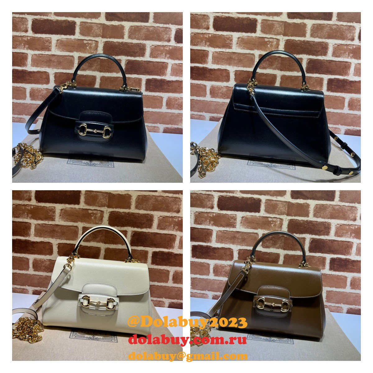 Gucci 702049 First Copy Horsebit 1955 Top Handle Bags