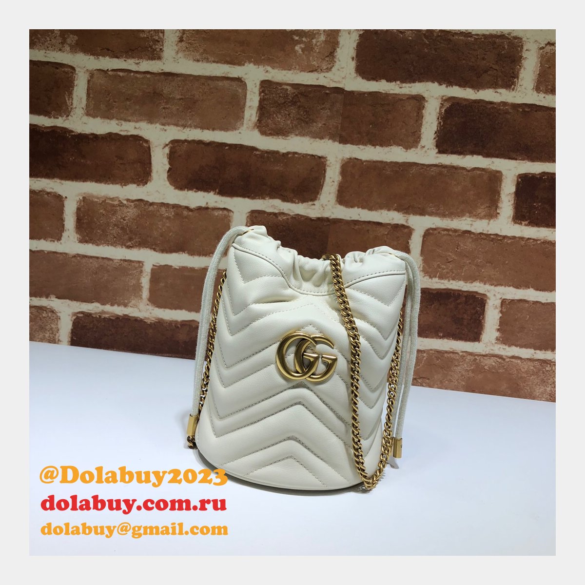 Gucci Replica 7 Star GG Marmont mini bucket 575163 bag