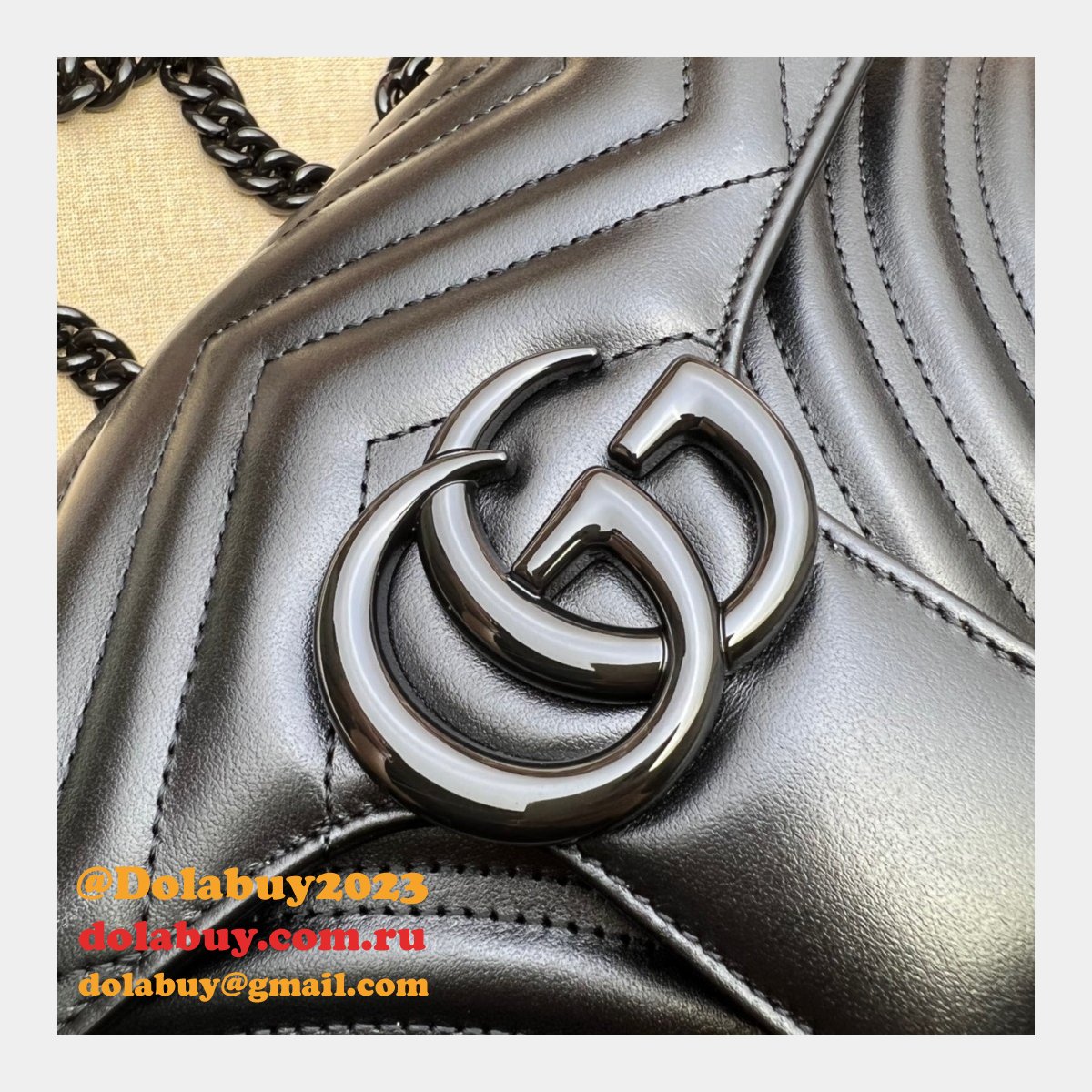 Perfect Gucci 443497 GG Marmont Small Shoulder Replicas Bags