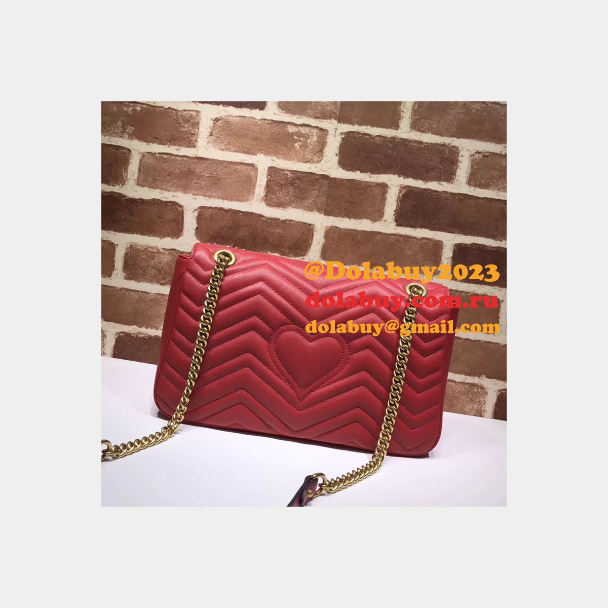 WHOLESALE GUCCI REPLICAS BEST 447633 LEATHER GG MARMONT