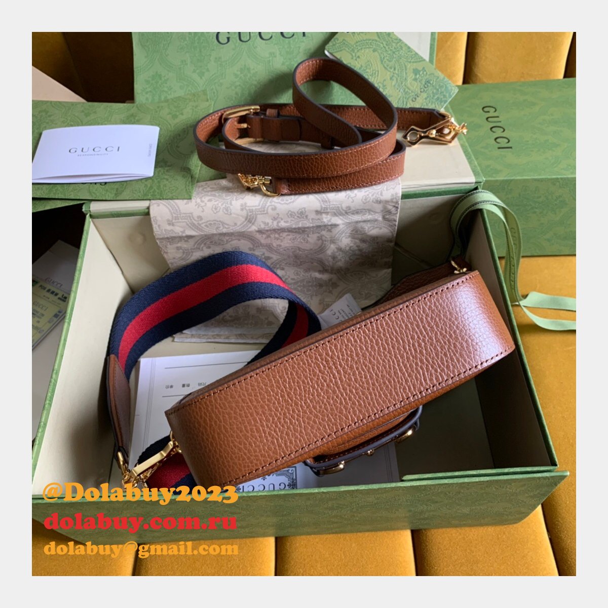 High Quality Gucci Replica Horsebit 1955 mini bag 658574 GG Supreme canvas
