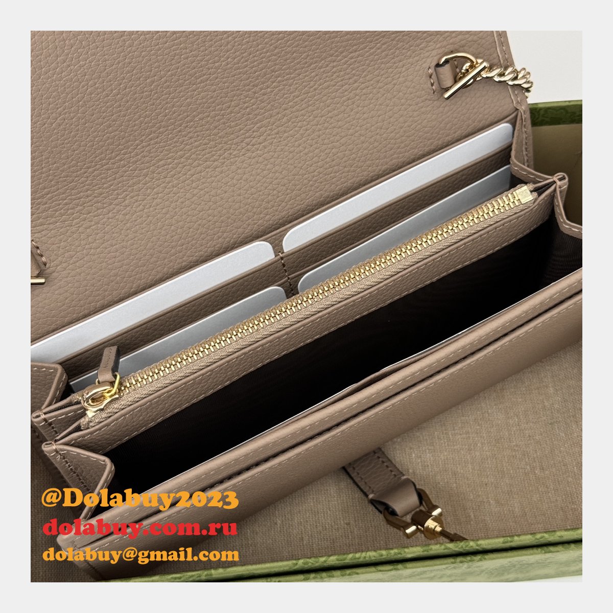 Replica 652681 Jackie 1961 Chain Wallet Gucci AAA+ Bag