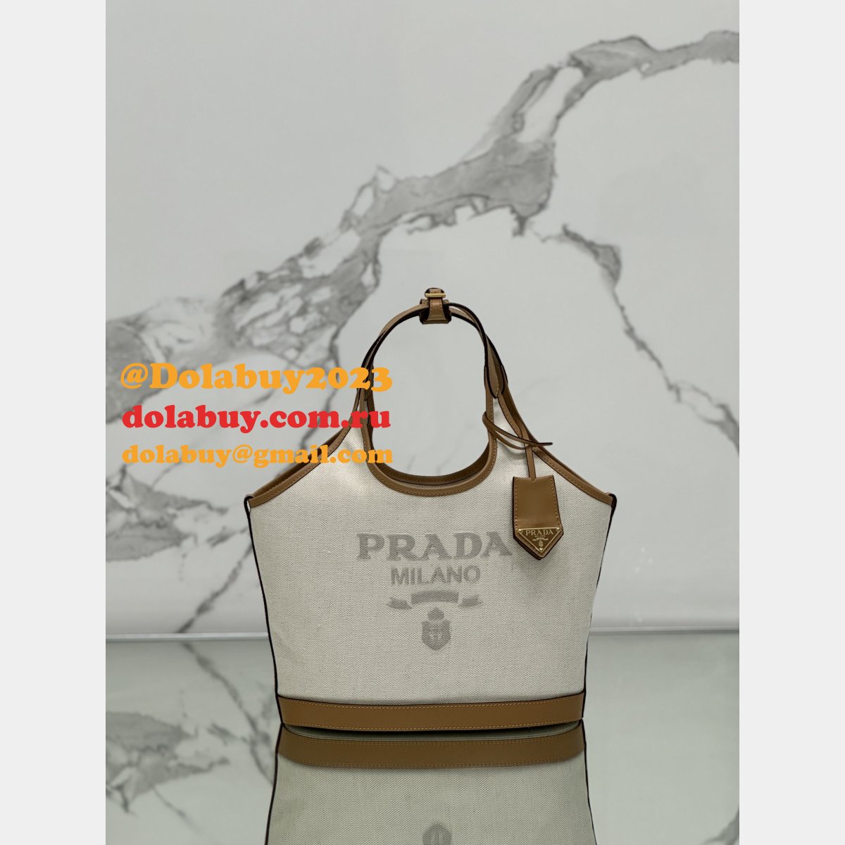 Top Quality Prada Milano canvas handbag 1BG472