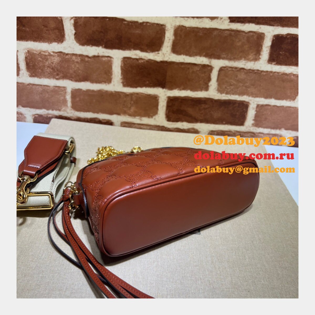 Gucci Luxury 702229 GG Matelassé Leather Shoulder Replica Bag